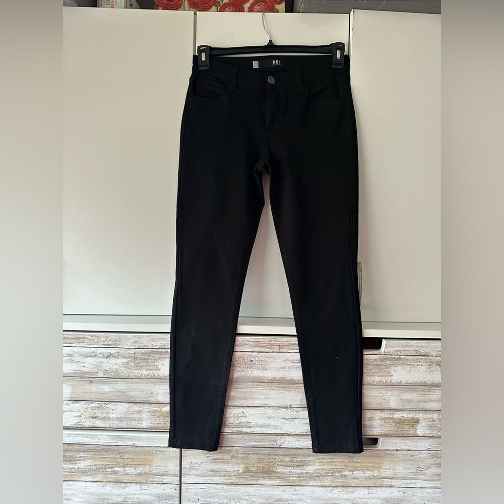 👖 KUT From The Kloth Donna Ponte Ankle Skinny Pants Black Size 4